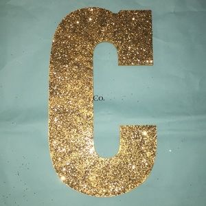 Monogram glitter gold C